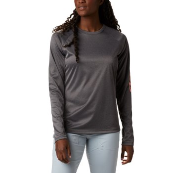 Columbia PFG Tidal Heather Long Sleeve, Sudaderas Negros Rosas Para Mujer | 248531-EXY